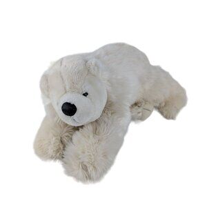 Singapore Zoo Polar Bear Plush 19" Stuffed Animal Toy Laying Down